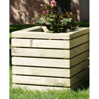 Bac à plantes en bois carrée bac design 40 x 40 x hauteur 39 cm