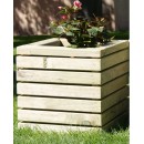 Bac &agrave; plantes en bois carr&eacute;e bac design 40 x 40 x hauteur 39 cm