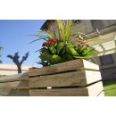 Jardini&egrave;re en bois de pin design 80 x 40 x hauteur 39 cm