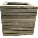 Bac &agrave; plantes en bois carr&eacute;e bac design 50 x 50 x hauteur 54 cm
