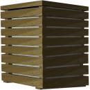 Bac &agrave; plantes en bois carr&eacute;e bac design 50 x 50 x hauteur 54 cm