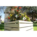 Jardini&egrave;re en bois de pin design 80 x 40 x hauteur 39 cm