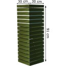 Bac &agrave; plantes colonne en bois carr&eacute;e bac design 30 x 30 cm x hauteur 93 cm