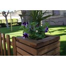 Bac &agrave; plantes colonne en bois carr&eacute;e bac design 30 x 30 cm x hauteur 93 cm