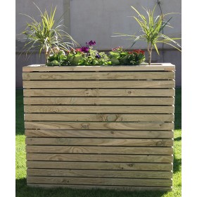D&eacute;corer son jardin : Jardini&egrave;re pour s&eacute;paration en bois de pin design 30 x 60 x hauteur 93 cm