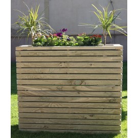 Jardinière pour séparation en bois de pin design 30 x 80 x hauteur 93 cm