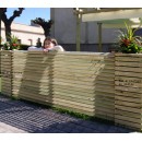 Panneau de s&eacute;paration en bois de pin design 160 cm x 90 cm livr&eacute; mont&eacute;