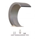 Lame d'eau Mamba Ubbink ht 54 x L 30 cm inox 316L r&eacute;sistant au sel a poser au sol sans led