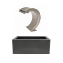 Lame d'eau Mamba Small Ubbink ht 24 x L 27.5 cm inox 316L r&eacute;sistant au sel a poser au sol barre de 9 led