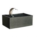 Lame d'eau Mamba Small Ubbink ht 24 x L 27.5 cm inox 316L r&eacute;sistant au sel a poser au sol barre de 9 led