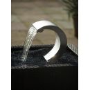 Lame d'eau Mamba Small Ubbink ht 24 x L 27.5 cm inox 316L r&eacute;sistant au sel a poser au sol barre de 9 led