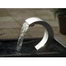 Lame d'eau Mamba Small Ubbink ht 24 x L 27.5 cm inox 316L r&eacute;sistant au sel a poser au sol barre de 9 led
