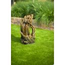 Fontaine tronc d'arbre Trabia Ubbink haut 105 cm polyr&eacute;sine imitation bois avec pompe et led circuit ferm&eacute;