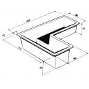 Bassin de jardin pr&eacute;form&eacute; Venus Ubbink 650 litres 80-170 x 200 cm profondeur 35-65 cm 1.62 m&sup2;