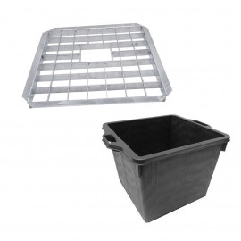 Bassin pour fontaine avec grille Quadro 4  H30,5 x 46 x 40 cm 40L