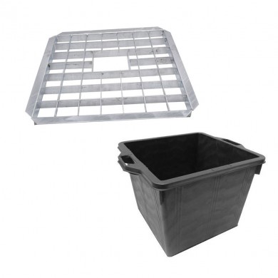 Bassin pour fontaine avec grille Quadro 4  H30,5 x 46 x 40 cm 40L