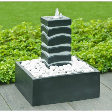 Fontaine de jardin Borgo Ubbink avec pompe et éclairage Nouveauté arrivage 02-2024