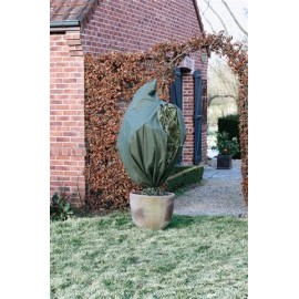 Housse d’hivernage zippée Nature 70 g/m² coloris verte Haut 200 x Diam 150 cm
