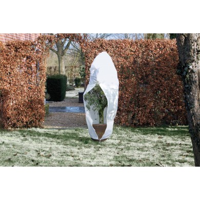 Housse d’hivernage zippée Nature 70 g/m 22 coloris blanc Haut 200 x Diam 150 cm