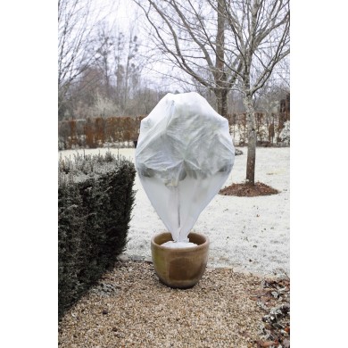 Lot de 3 housses d'hivernage blanc 30 gr/m² marque Nature diam 48 cm haut 75 cm