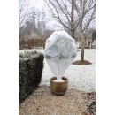 Lot de 3 housses d'hivernage blanc 30 gr/m&sup2; marque Nature diam 48 cm haut 75 cm