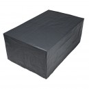 Housse de protection table rectangulaire ovale PE 100 g/m&sup2; graphite H70 x 170 x 130 cm