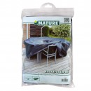 Housse de protection table rectangulaire ovale PE 100 g/m&sup2; graphite H70 x 170 x 130 cm