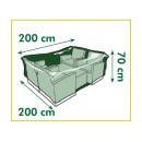 Housse table basse plus fauteuils haut 70 cm 200 x 200 cm
