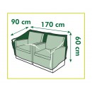 Housse de protection fauteuils PE 100 g/m&sup2; graphite H60 x 170 x 90 cm