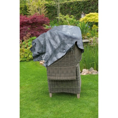 Housse de protection maximum 2 fauteuils empilés PE 100 g/m² graphite H140 x 75 x 70 cm