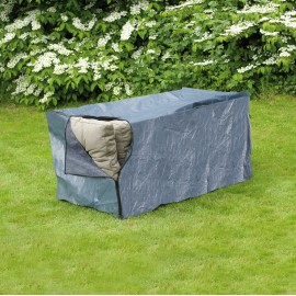 Housse de protection pour coussins d'extérieur lounge PE 100 g/m² graphite H75 x 150 x 75 cm