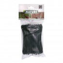 200 Liens &agrave; boucle en acier galvanis&eacute; plastifi&eacute; vert pour torsadeuse &agrave; fil Nature L16 cm x diam 1,4 mm