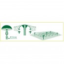 5 Demi sph&egrave;res support de filet de protection pour jardin Nature