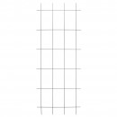 Lot de 5 Treillis m&eacute;tallique rectangulaire en acier plastifi&eacute; gris avec set de fixation H145 x 57 cm