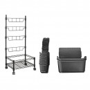 Kit Jardin vertical avec structure mobile &agrave; roulettes Nature
