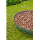 Bordure de jardin en acier galvanis&eacute; raboutable &eacute;paisseur 1,4 mm gris mat longueur totale utile 2,64 m inclus 4 ancres Nature