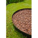 Bordure de jardin en acier galvanis&eacute; raboutable &eacute;paisseur 1,4 mm noir mat longueur totale utile 2,64 m inclus 4 ancres Nature