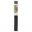 Bordure de jardin en acier galvanis&eacute; raboutable &eacute;paisseur 1,4 mm noir mat longueur totale utile 2,64 m inclus 4 ancres Nature