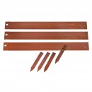 Bordure de jardin en acier corten raboutable longueur totale utile 2,64 m Nature