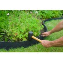 Borderfix bordure de jardin & bassin en PE-PP recycl&eacute;s surface textur&eacute;e &eacute;paisseur 5mm, rouleau H12 cm x 12 m Nature