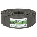 Borderfix bordure de jardin & bassin en PE-PP recycl&eacute;s surface textur&eacute;e gris &eacute;paisseur 5mm, rouleau H12 cm x 12 m Nature
