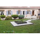 Bordure droite noire en latte rigide PP recycl&eacute; surface lisse haut 14 cm long 6.0 m Nature