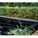 Bordure droite noire en latte rigide PP recycl&eacute; surface lisse haut 14 cm long 6.0 m Nature