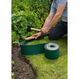 Bordure de jardin flexible en PE recyclé épaisseur 3 mm, Vert H15 cm x 10 m