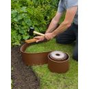 Bordure de jardin flexible en PE recycl&eacute; &eacute;paisseur 3 mm, Taupe H15 cm x 10 m