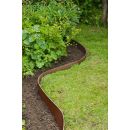 Bordure de jardin flexible en PE recycl&eacute; &eacute;paisseur 3 mm, Taupe H15 cm x 10 m