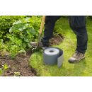 Bordure de jardin flexible en PE recycl&eacute; &eacute;paisseur 3 mm, Gris H 15 cm x 40 m