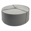 Bordure de jardin flexible en PE recycl&eacute; &eacute;paisseur 3 mm, Gris H 15 cm x 40 m