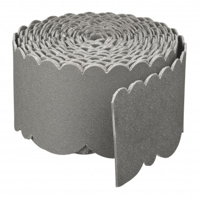 Bordure de jardin Déco bords haut et bas ondulés, PE recyclé, épaisseur 3 mm, gris H13 cm x 12 m Nature