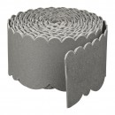 Bordure de jardin D&eacute;co bords haut et bas ondul&eacute;s, PE recycl&eacute;, &eacute;paisseur 3 mm, gris H13 cm x 12 m Nature